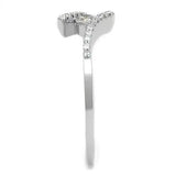 3W1237 - Rhodium Brass Ring with AAA Grade CZ in Clear - Alamode - Flyclothing LLC