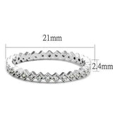 3W1238 - Rhodium Brass Ring with AAA Grade CZ in Clear - Alamode - Flyclothing LLC