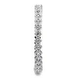 3W1238 - Rhodium Brass Ring with AAA Grade CZ  in Clear