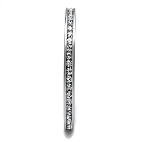 3W1241 - Rhodium Brass Ring with AAA Grade CZ in Clear - Alamode - Flyclothing LLC