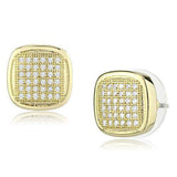 3W1269 - Gold Brass Jewelry Sets with AAA Grade CZ in Clear - Alamode - Flyclothing LLC