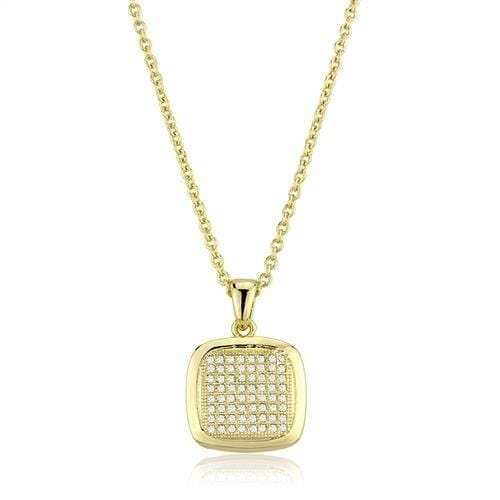 3W1269 - Gold Brass Jewelry Sets with AAA Grade CZ in Clear - Alamode - Flyclothing LLC