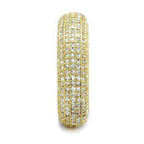 3W1272 - Gold Brass Ring with AAA Grade CZ in Clear - Alamode - Flyclothing LLC