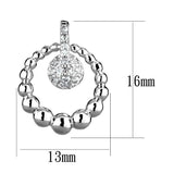 3W1296 - Rhodium Brass Earrings with AAA Grade CZ in Clear - Alamode - Flyclothing LLC