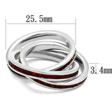 3W1333 - Rhodium Brass Ring with Synthetic Synthetic Glass in Siam - Alamode - Flyclothing LLC