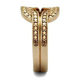 3W1336 - IP Rose Gold(Ion Plating) Brass Ring with AAA Grade CZ in Metallic Light Gold - Alamode - Flyclothing LLC