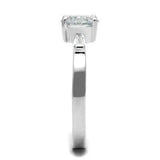 3W1339 - Rhodium Brass Ring with AAA Grade CZ in Clear - Alamode - Flyclothing LLC
