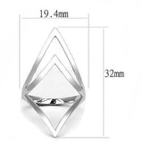 3W1382 - Rhodium 925 Sterling Silver Ring with No Stone - Alamode - Flyclothing LLC
