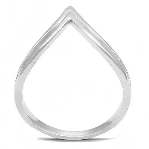 3W1383 - Rhodium 925 Sterling Silver Ring with No Stone - Alamode - Flyclothing LLC