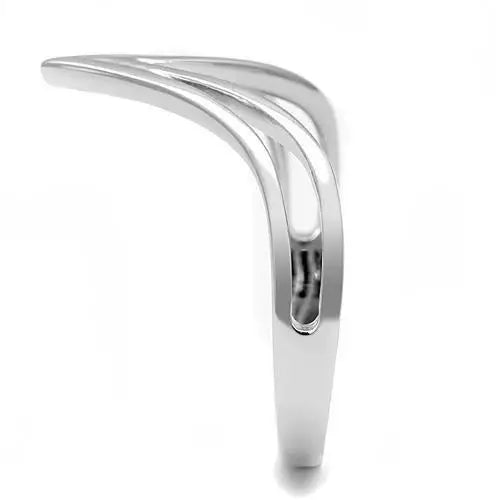 3W1383 - Rhodium 925 Sterling Silver Ring with No Stone - Alamode - Flyclothing LLC