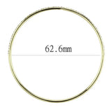 3W1406 - Gold Brass Bangle with Top Grade Crystal in Clear - Alamode - Flyclothing LLC
