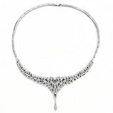 3W1413 - Rhodium Brass Jewelry Sets with AAA Grade CZ in Clear - Alamode - Flyclothing LLC