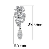 3W1413 - Rhodium Brass Jewelry Sets with AAA Grade CZ in Clear - Alamode - Flyclothing LLC