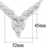 3W1418 - Rhodium Brass Jewelry Sets with AAA Grade CZ in Clear - Alamode - Flyclothing LLC