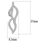 3W1418 - Rhodium Brass Jewelry Sets with AAA Grade CZ in Clear - Alamode - Flyclothing LLC