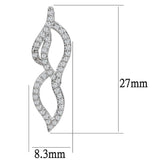 3W1418 - Rhodium Brass Jewelry Sets with AAA Grade CZ in Clear - Alamode - Flyclothing LLC