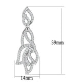 3W1420 - Rhodium Brass Jewelry Sets with AAA Grade CZ in Clear - Alamode - Flyclothing LLC