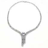 3W1434 - Rhodium Brass Jewelry Sets with AAA Grade CZ in Clear - Alamode - Flyclothing LLC