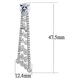 3W1434 - Rhodium Brass Jewelry Sets with AAA Grade CZ in Clear - Alamode - Flyclothing LLC