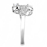 3W1441 - Rhodium Brass Ring with AAA Grade CZ in Clear - Alamode - Flyclothing LLC