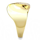 3W1475 - Gold Brass Ring with AAA Grade CZ in Clear - Alamode - Flyclothing LLC