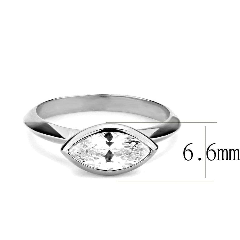 3W1489 - Rhodium Brass Ring with AAA Grade CZ in Clear - Alamode - Flyclothing LLC