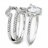 3W1504 - Rhodium Brass Ring with AAA Grade CZ in Clear - Alamode - Flyclothing LLC