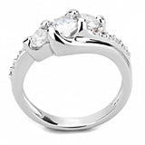 3W1512 - Rhodium Brass Ring with AAA Grade CZ in Clear - Alamode - Flyclothing LLC