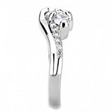 3W1512 - Rhodium Brass Ring with AAA Grade CZ in Clear - Alamode - Flyclothing LLC