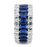 3W1527 - Rhodium Brass Ring with Synthetic in Montana - Alamode - Flyclothing LLC