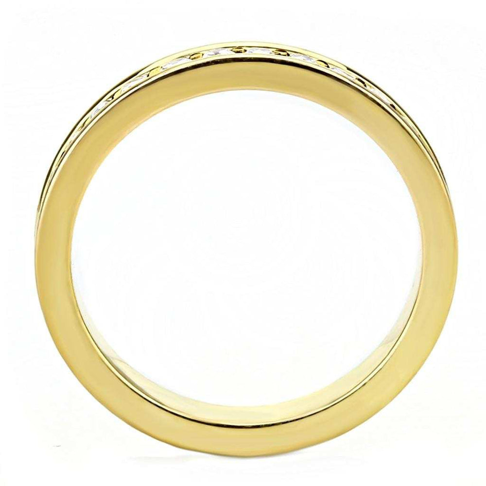 3W1538 - Gold Brass Necklace with Semi-Precious Amethyst Crystal in Amethyst - Alamode - Flyclothing LLC