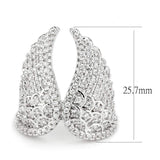 Alamode Rhodium Brass Ring with AAA Grade CZ in Clear - Alamode - Flyclothing LLC
