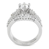 3W1553 - Rhodium Brass Ring with AAA Grade CZ in Clear - Alamode - Flyclothing LLC