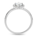 3W1570 - Rhodium Brass Ring with AAA Grade CZ in Clear - Alamode - Flyclothing LLC