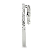 3W1578 - Rhodium Brass Ring with AAA Grade CZ in Clear - Alamode - Flyclothing LLC