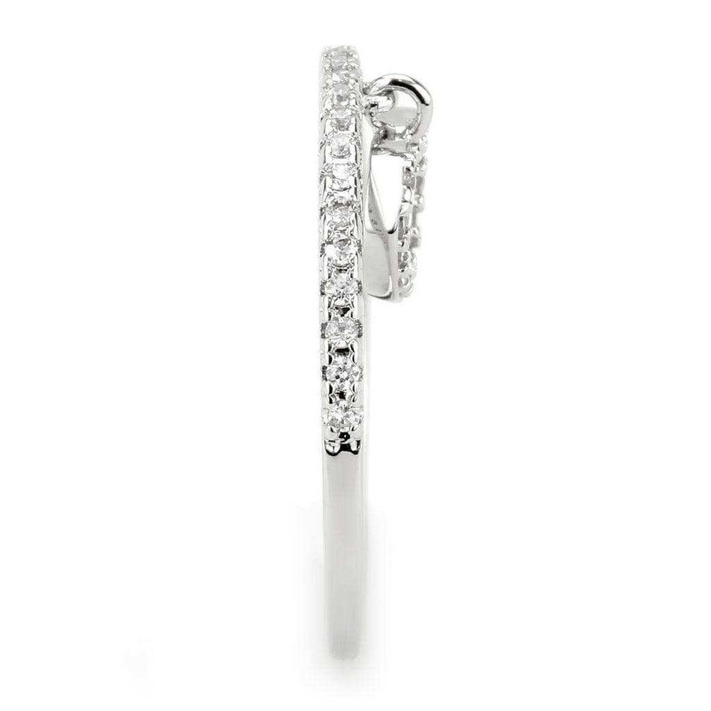 3W1579 - Rhodium Brass Ring with AAA Grade CZ in Clear - Alamode - Flyclothing LLC