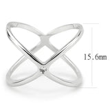 3W1584 - Rhodium Brass Ring with AAA Grade CZ in Clear - Alamode - Flyclothing LLC