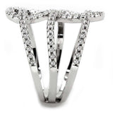 3W1587 - Rhodium Brass Ring with AAA Grade CZ in Clear - Alamode - Flyclothing LLC