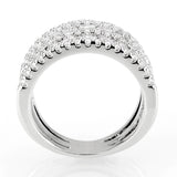 3W1606 - Rhodium Brass Ring with AAA Grade CZ in Clear - Alamode