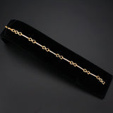 3W1630 - Flash Rose Gold Brass Bracelet with AAA Grade CZ in Clear - Alamode