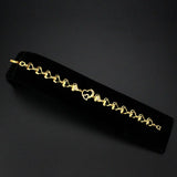 3W1632 - Flash Gold Brass Bracelet with AAA Grade CZ in Clear - Alamode - Flyclothing LLC