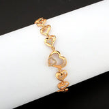 3W1633 - Flash Rose Gold Brass Bracelet with AAA Grade CZ in Clear - Alamode - Flyclothing LLC