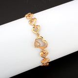3W1633 - Flash Rose Gold Brass Bracelet with AAA Grade CZ in Clear - Alamode