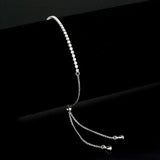 3W1637 - Rhodium Brass Bracelet with AAA Grade CZ in Clear - Alamode - Flyclothing LLC