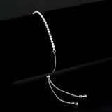 3W1637 - Rhodium Brass Bracelet with AAA Grade CZ in Clear - Alamode