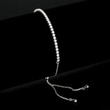 3W1640 - Rhodium Brass Bracelet with AAA Grade CZ in Clear - Alamode - Flyclothing LLC