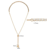 3W1642 - Rose Gold Brass Bracelet with AAA Grade CZ in Clear - Alamode - Flyclothing LLC