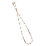 3W1645 - Rose Gold Brass Bracelet with AAA Grade CZ in Clear - Alamode - Flyclothing LLC