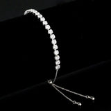 3W1649 - Rhodium Brass Bracelet with AAA Grade CZ in Clear - Alamode - Flyclothing LLC