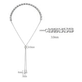 3W1649 - Rhodium Brass Bracelet with AAA Grade CZ in Clear - Alamode - Flyclothing LLC